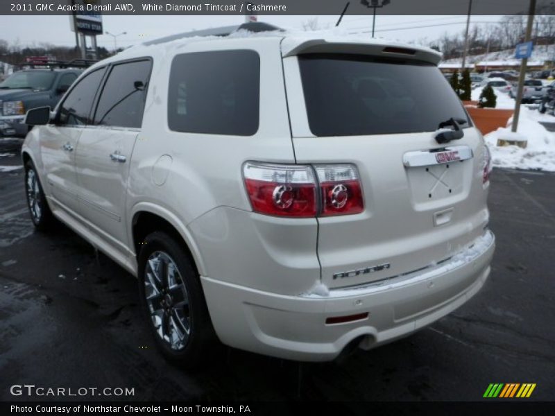 White Diamond Tintcoat / Cashmere 2011 GMC Acadia Denali AWD