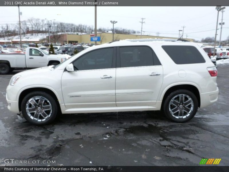 White Diamond Tintcoat / Cashmere 2011 GMC Acadia Denali AWD