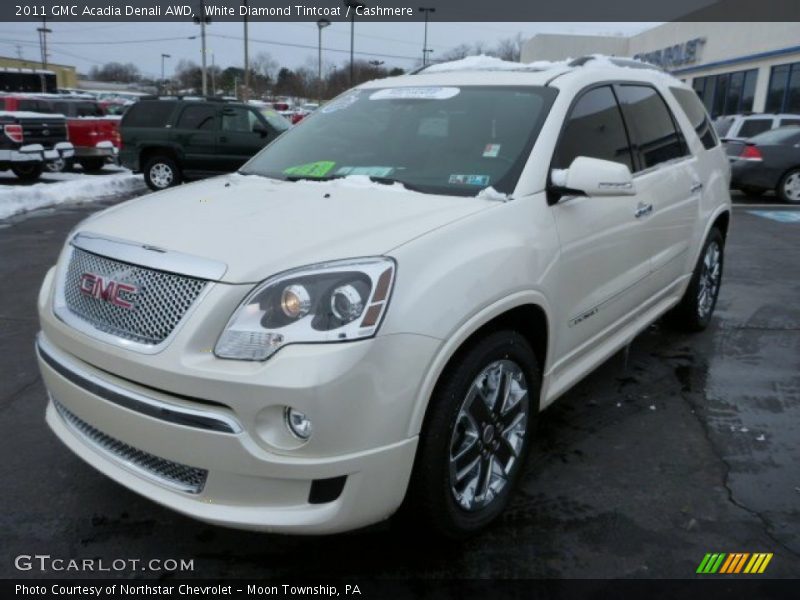 White Diamond Tintcoat / Cashmere 2011 GMC Acadia Denali AWD