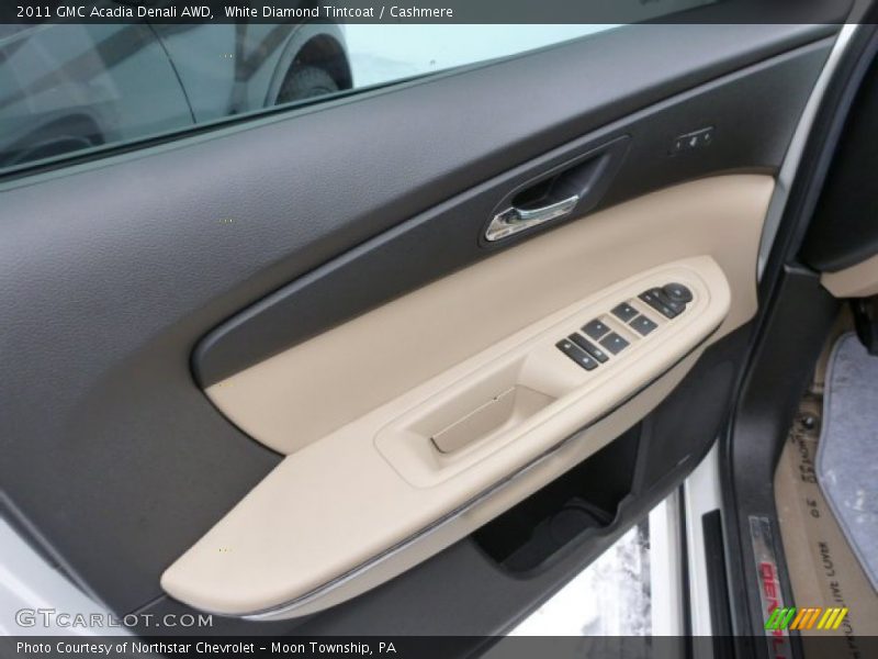 White Diamond Tintcoat / Cashmere 2011 GMC Acadia Denali AWD