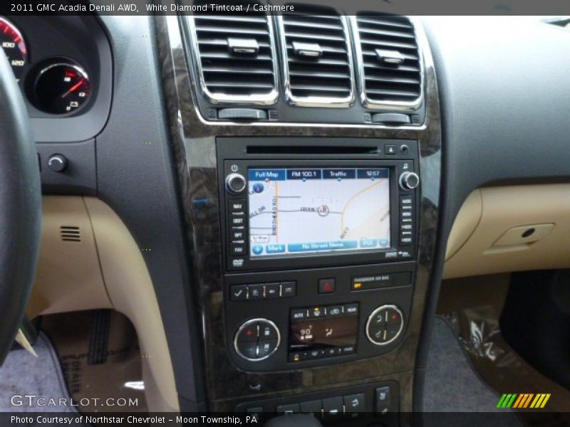 White Diamond Tintcoat / Cashmere 2011 GMC Acadia Denali AWD