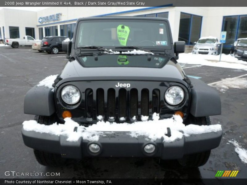 Black / Dark Slate Gray/Med Slate Gray 2008 Jeep Wrangler Unlimited X 4x4