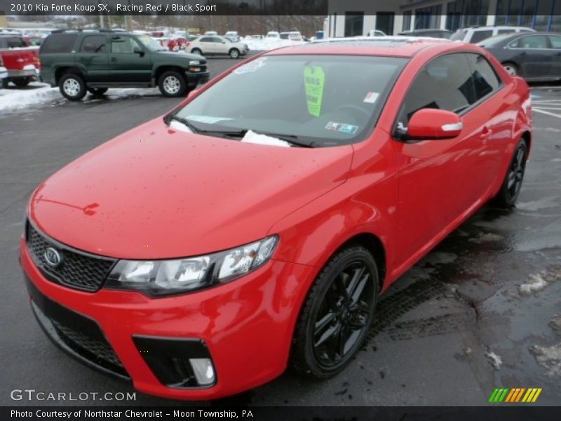 Racing Red / Black Sport 2010 Kia Forte Koup SX