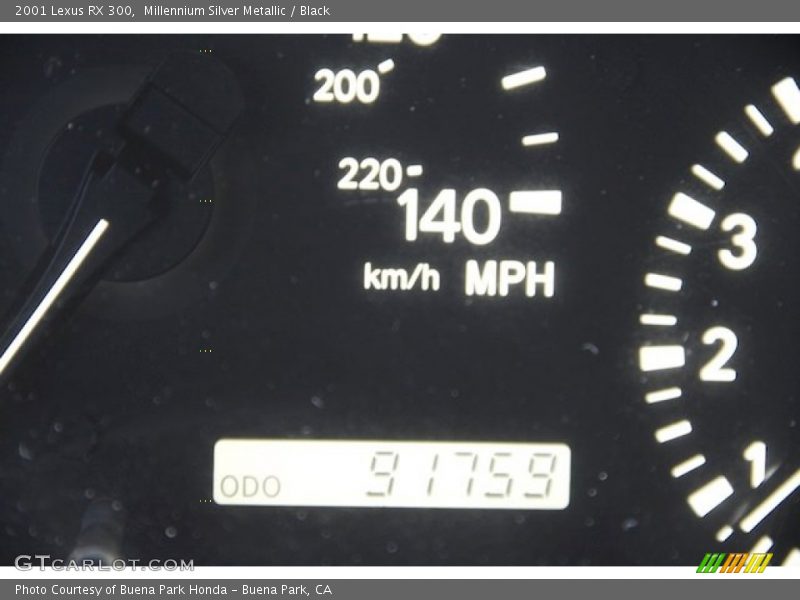 Millennium Silver Metallic / Black 2001 Lexus RX 300