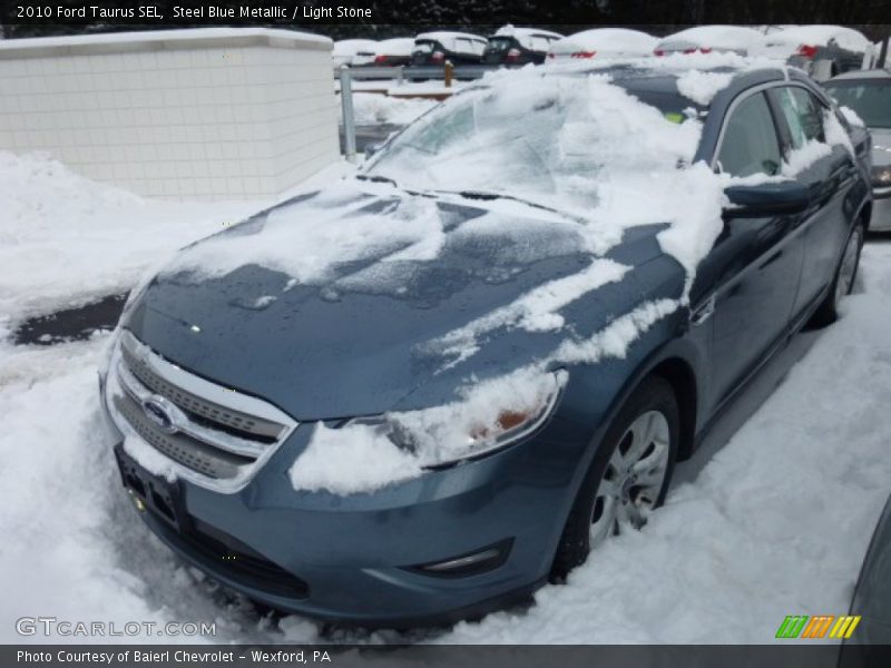Steel Blue Metallic / Light Stone 2010 Ford Taurus SEL