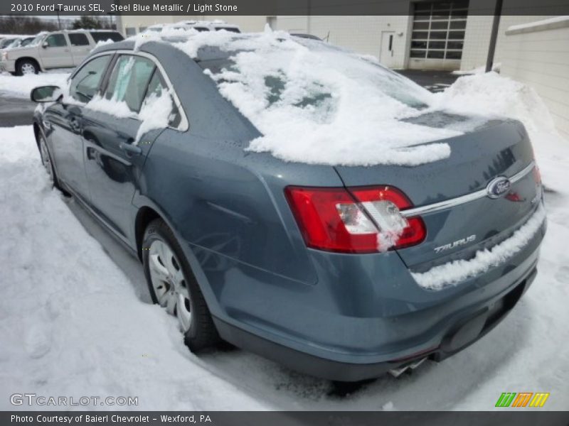 Steel Blue Metallic / Light Stone 2010 Ford Taurus SEL