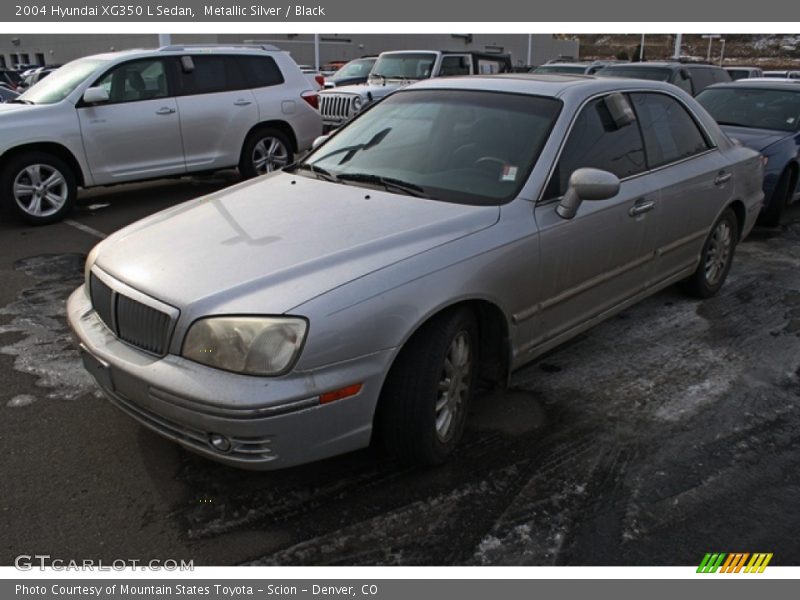 Metallic Silver / Black 2004 Hyundai XG350 L Sedan