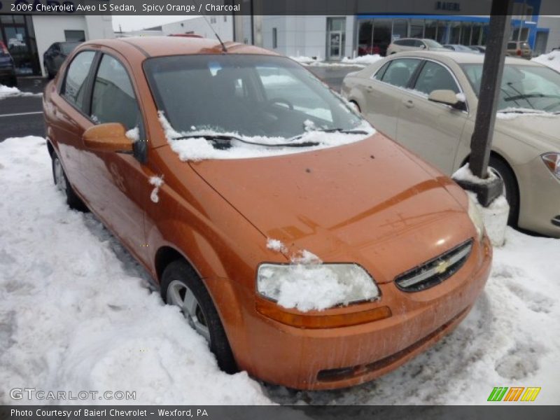 Spicy Orange / Charcoal 2006 Chevrolet Aveo LS Sedan