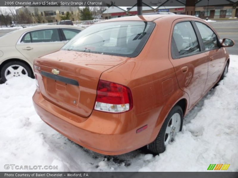 Spicy Orange / Charcoal 2006 Chevrolet Aveo LS Sedan