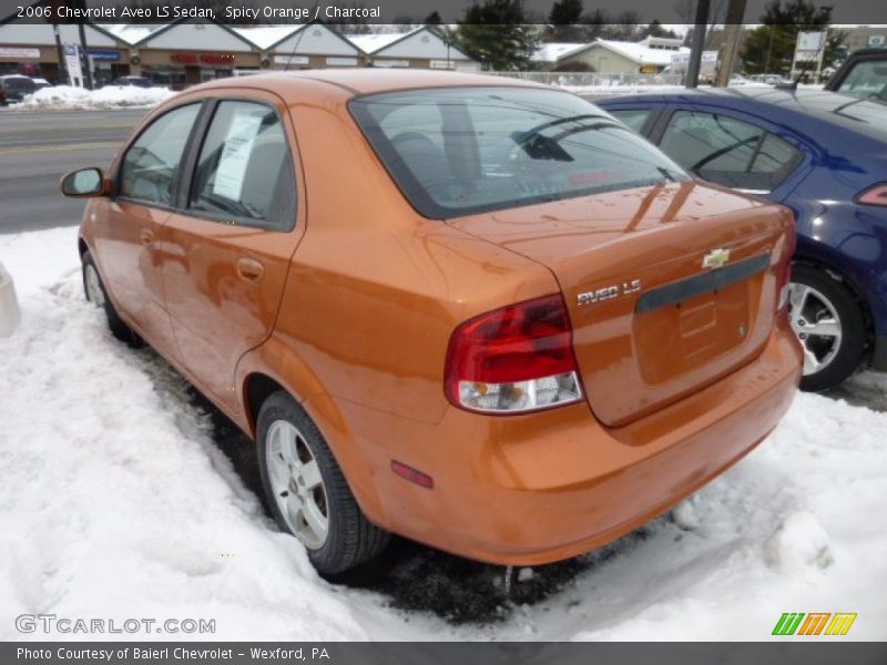 Spicy Orange / Charcoal 2006 Chevrolet Aveo LS Sedan