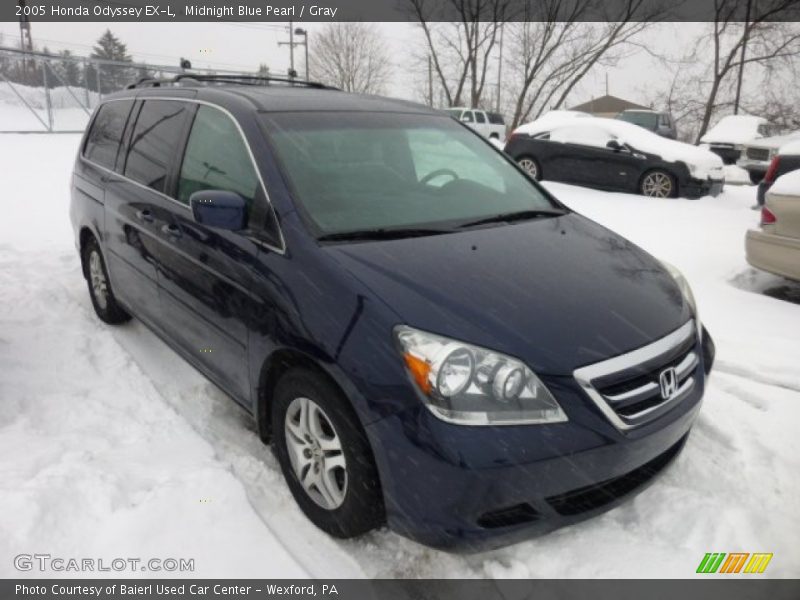 Midnight Blue Pearl / Gray 2005 Honda Odyssey EX-L