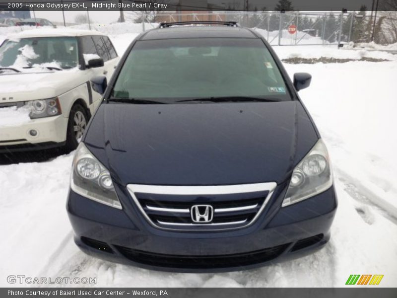 Midnight Blue Pearl / Gray 2005 Honda Odyssey EX-L
