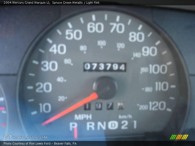 Spruce Green Metallic / Light Flint 2004 Mercury Grand Marquis LS