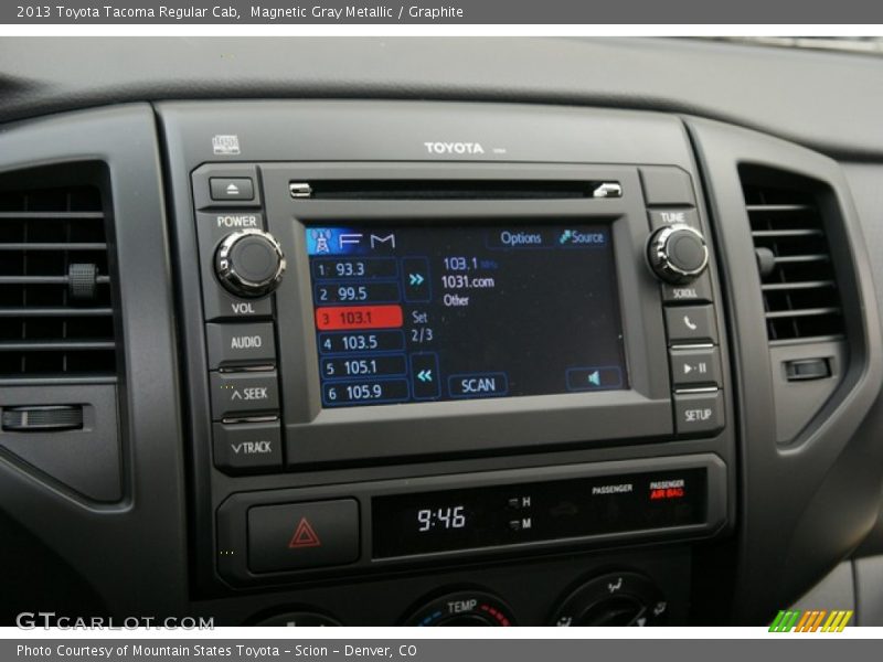 Magnetic Gray Metallic / Graphite 2013 Toyota Tacoma Regular Cab