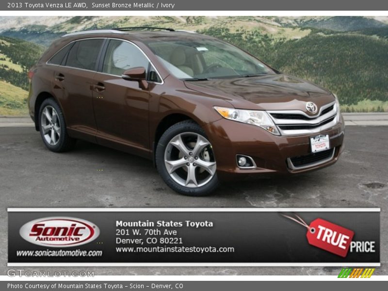 Sunset Bronze Metallic / Ivory 2013 Toyota Venza LE AWD