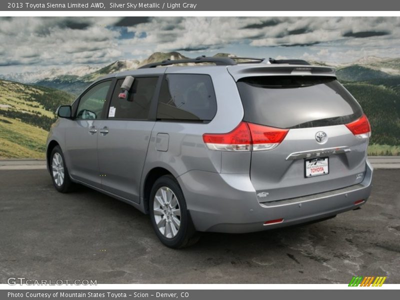 Silver Sky Metallic / Light Gray 2013 Toyota Sienna Limited AWD