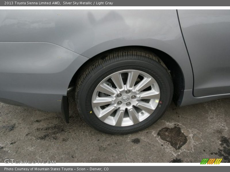 Silver Sky Metallic / Light Gray 2013 Toyota Sienna Limited AWD