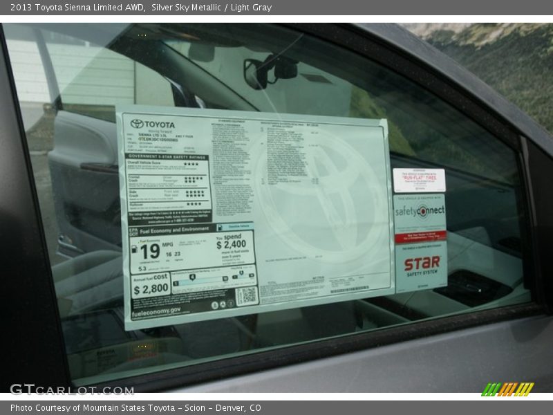 Silver Sky Metallic / Light Gray 2013 Toyota Sienna Limited AWD