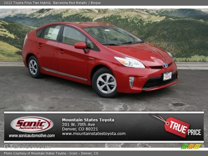 Barcelona Red Metallic / Bisque 2013 Toyota Prius Two Hybrid