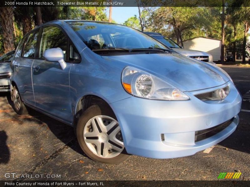 Tidewater Blue Metallic / Black/Grey 2008 Honda Fit Hatchback