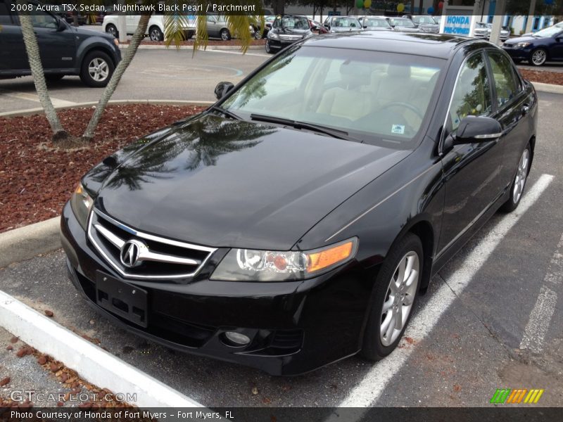 Nighthawk Black Pearl / Parchment 2008 Acura TSX Sedan