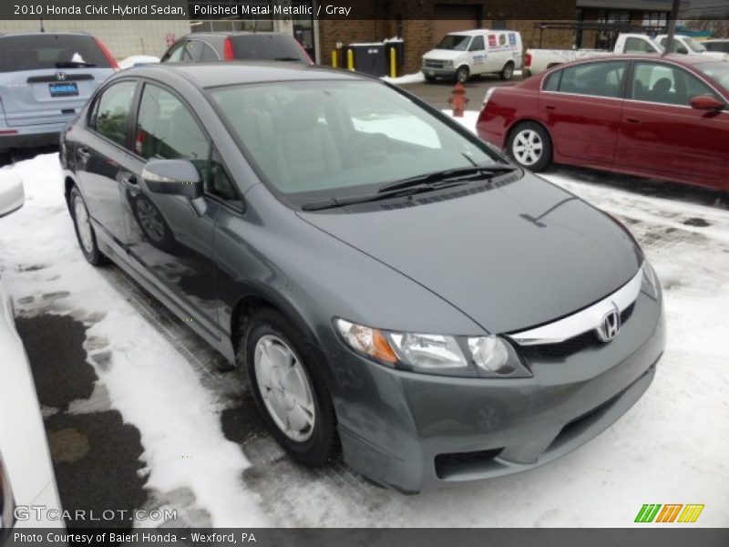Polished Metal Metallic / Gray 2010 Honda Civic Hybrid Sedan