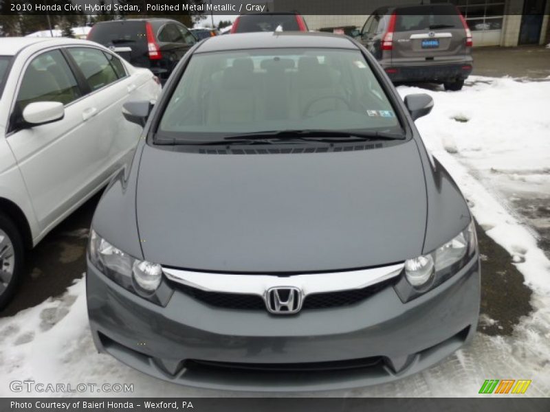 Polished Metal Metallic / Gray 2010 Honda Civic Hybrid Sedan