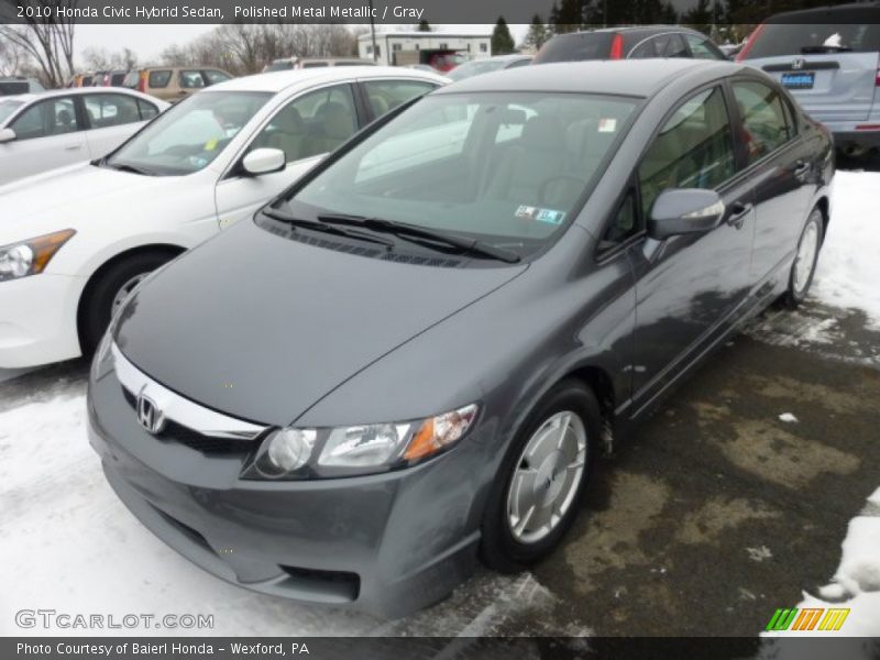 Polished Metal Metallic / Gray 2010 Honda Civic Hybrid Sedan