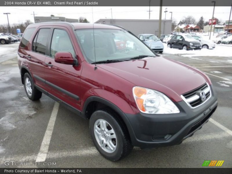 Chianti Red Pearl / Saddle 2004 Honda CR-V EX 4WD