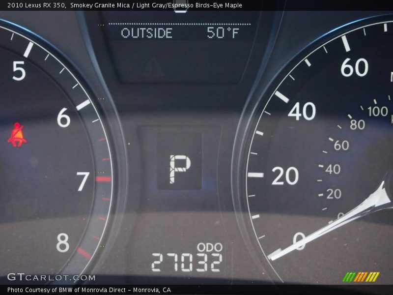 Smokey Granite Mica / Light Gray/Espresso Birds-Eye Maple 2010 Lexus RX 350
