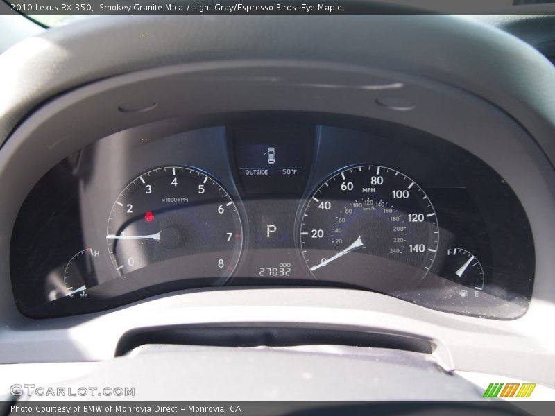 Smokey Granite Mica / Light Gray/Espresso Birds-Eye Maple 2010 Lexus RX 350