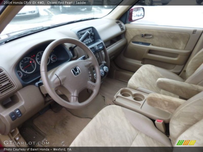 Chianti Red Pearl / Saddle 2004 Honda CR-V EX 4WD