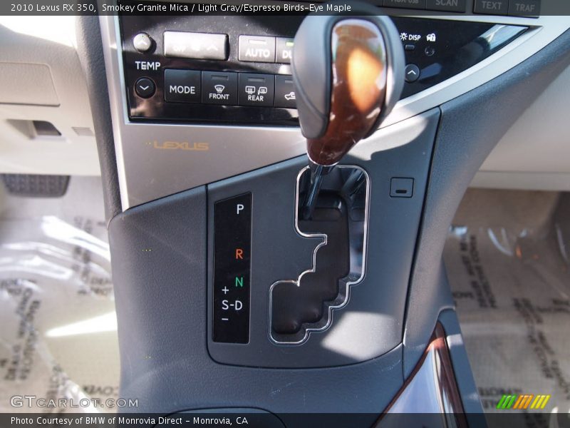 Smokey Granite Mica / Light Gray/Espresso Birds-Eye Maple 2010 Lexus RX 350