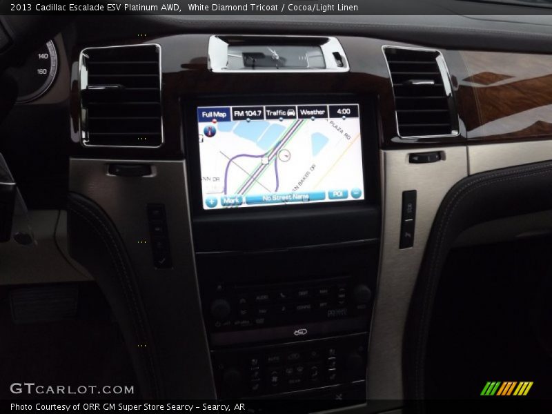 White Diamond Tricoat / Cocoa/Light Linen 2013 Cadillac Escalade ESV Platinum AWD