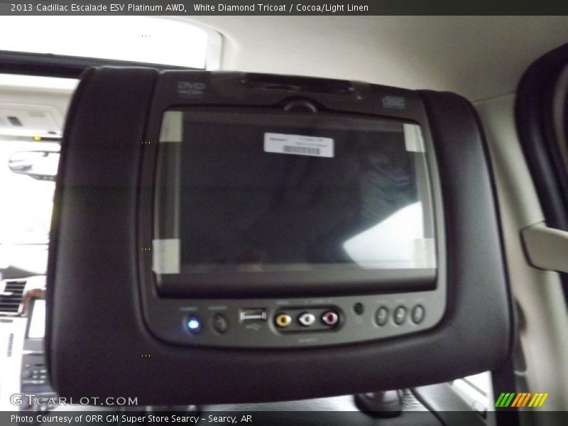 White Diamond Tricoat / Cocoa/Light Linen 2013 Cadillac Escalade ESV Platinum AWD