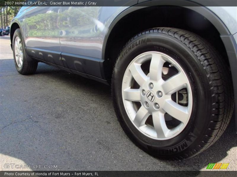 Glacier Blue Metallic / Gray 2007 Honda CR-V EX-L