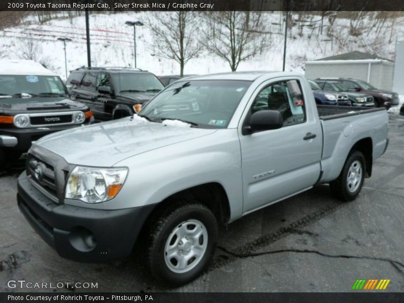 Silver Streak Mica / Graphite Gray 2009 Toyota Tacoma Regular Cab