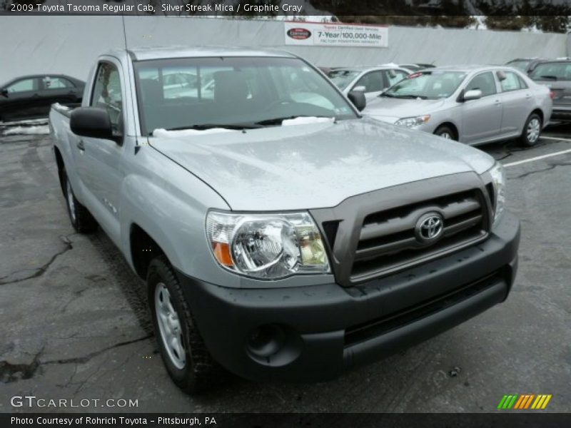 Silver Streak Mica / Graphite Gray 2009 Toyota Tacoma Regular Cab