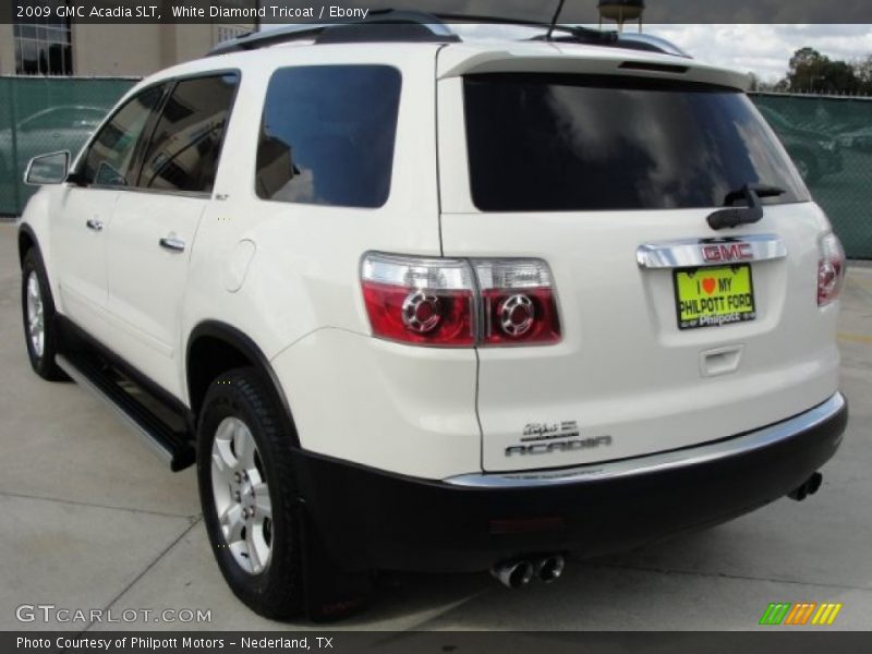 White Diamond Tricoat / Ebony 2009 GMC Acadia SLT