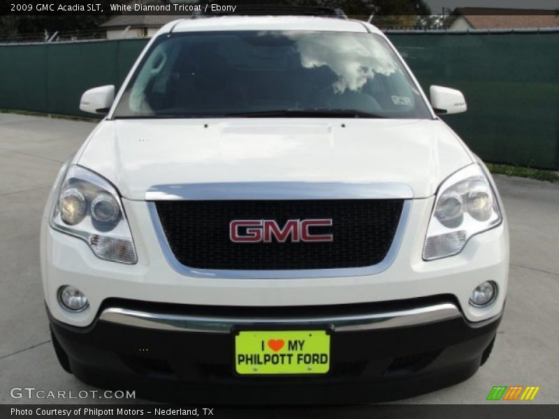 White Diamond Tricoat / Ebony 2009 GMC Acadia SLT