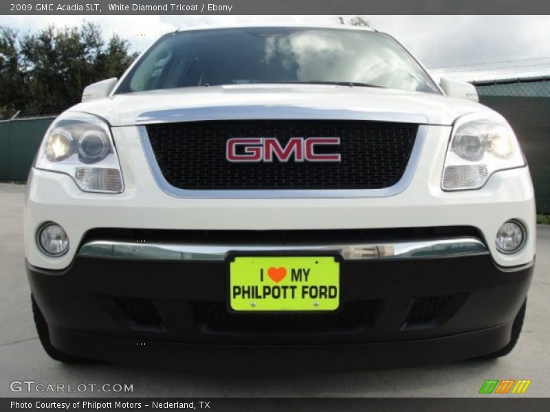 White Diamond Tricoat / Ebony 2009 GMC Acadia SLT