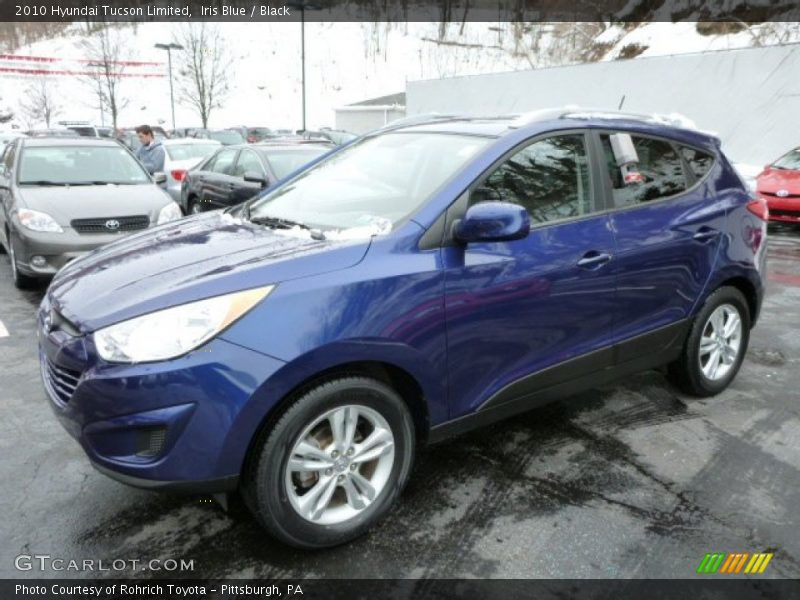 Iris Blue / Black 2010 Hyundai Tucson Limited