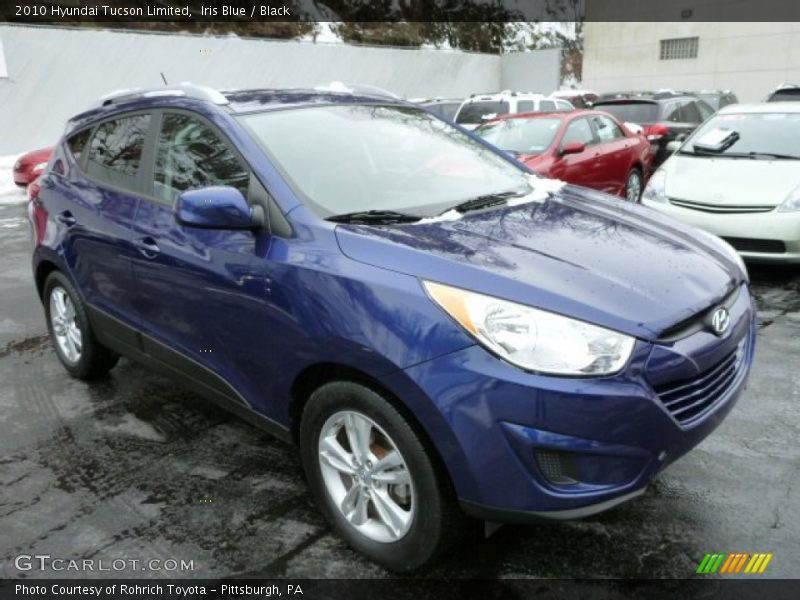 Iris Blue / Black 2010 Hyundai Tucson Limited