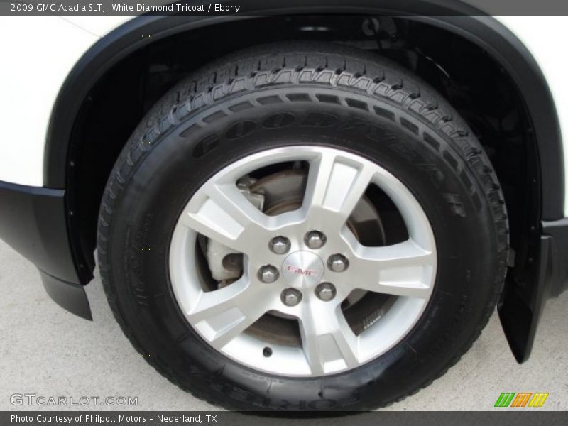 White Diamond Tricoat / Ebony 2009 GMC Acadia SLT