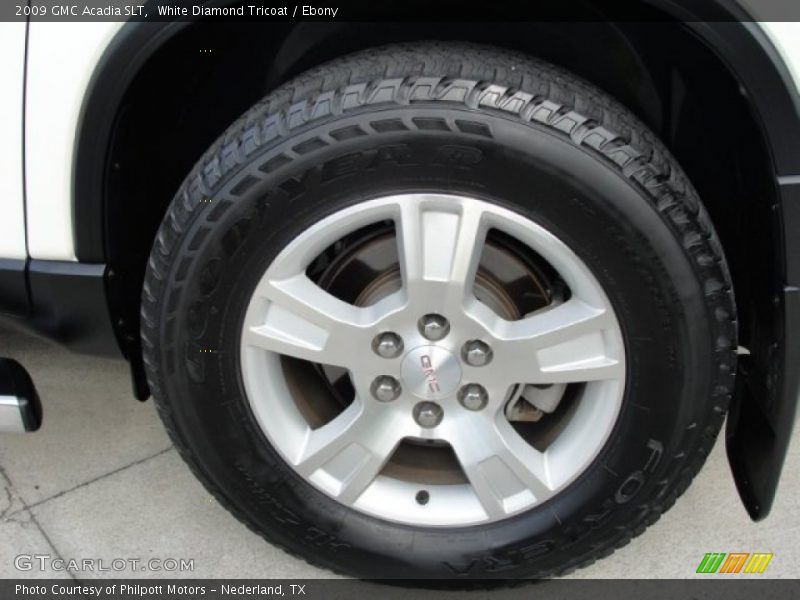 White Diamond Tricoat / Ebony 2009 GMC Acadia SLT