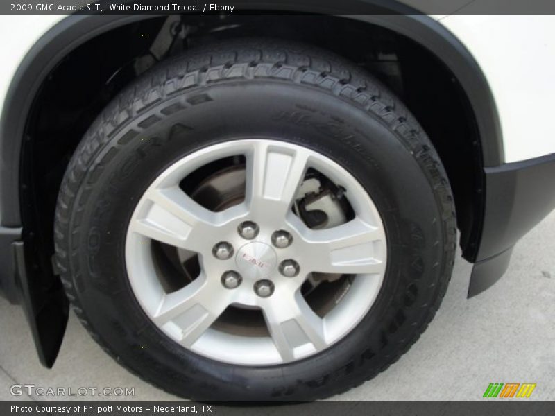 White Diamond Tricoat / Ebony 2009 GMC Acadia SLT