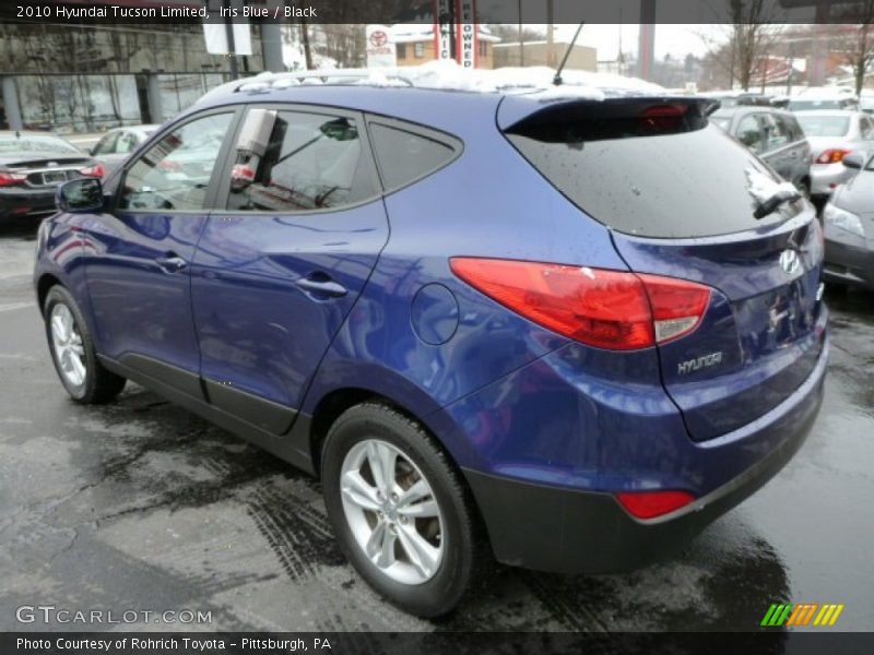 Iris Blue / Black 2010 Hyundai Tucson Limited