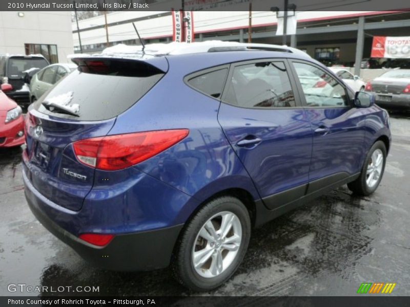Iris Blue / Black 2010 Hyundai Tucson Limited