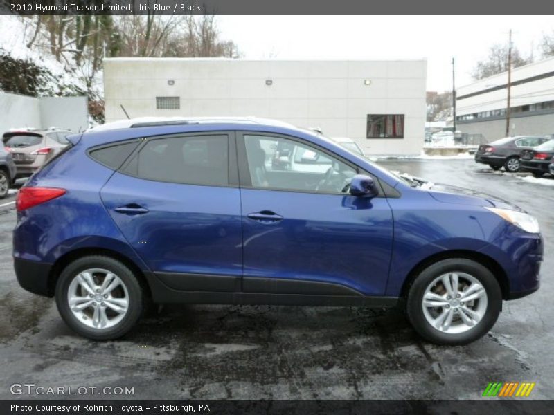 Iris Blue / Black 2010 Hyundai Tucson Limited