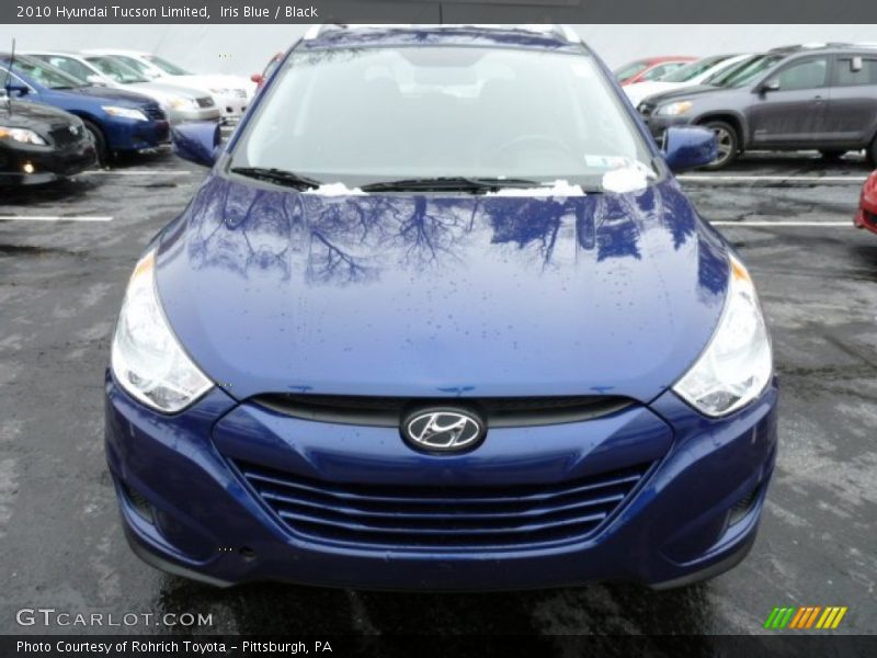 Iris Blue / Black 2010 Hyundai Tucson Limited